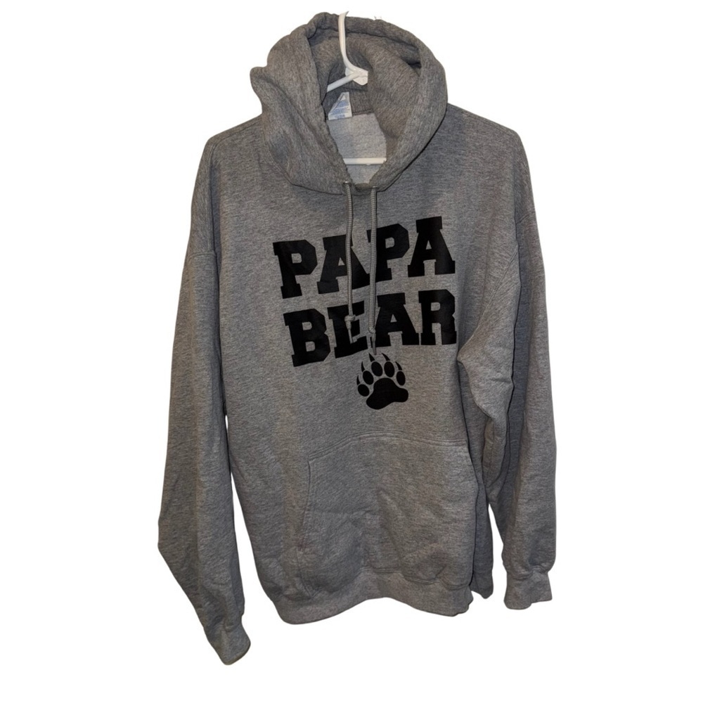Port and Company Gray Sweatshirt Hoodie Casual Style